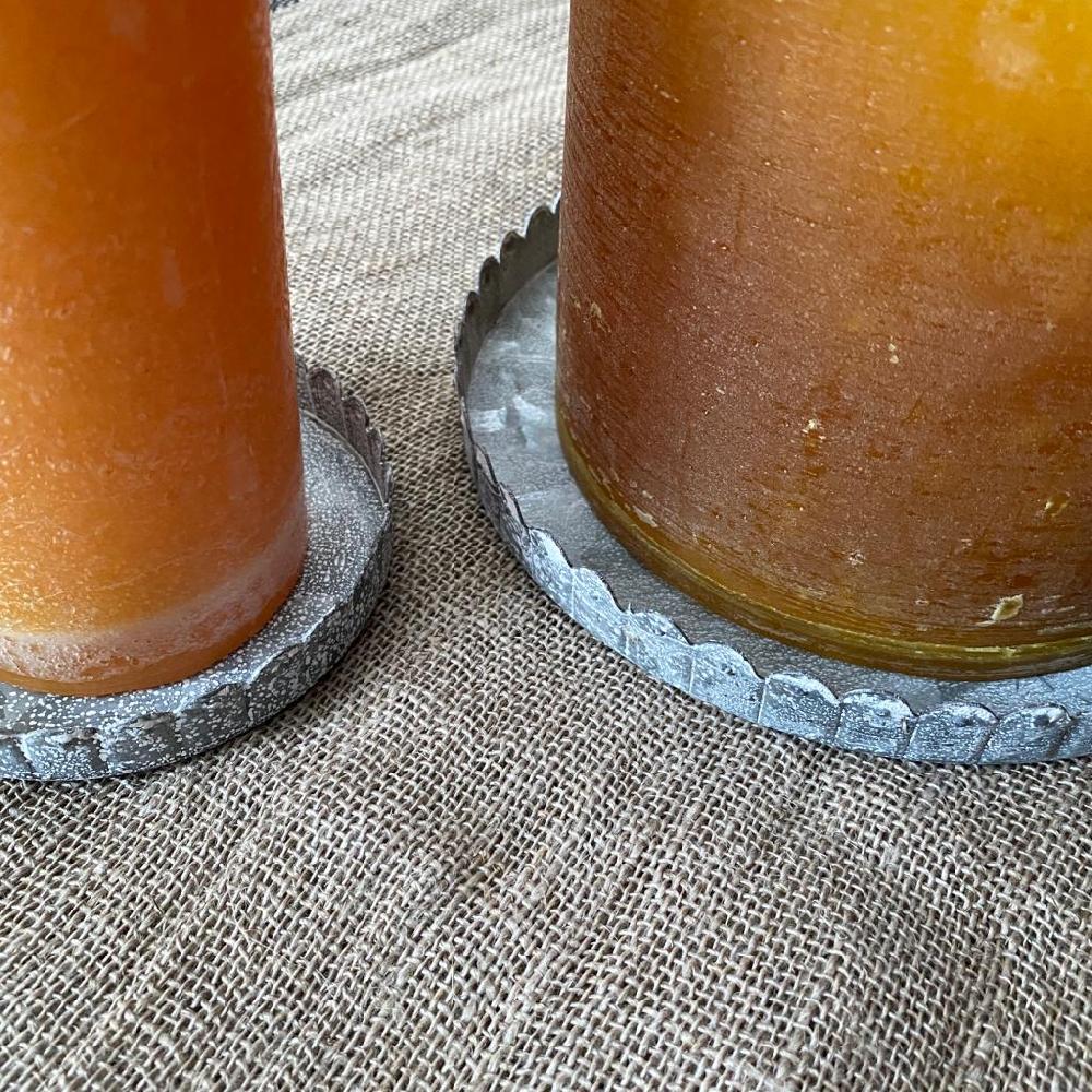 Greige Whitewashed Grey Galvanised Iron Trays - Fancy Edge