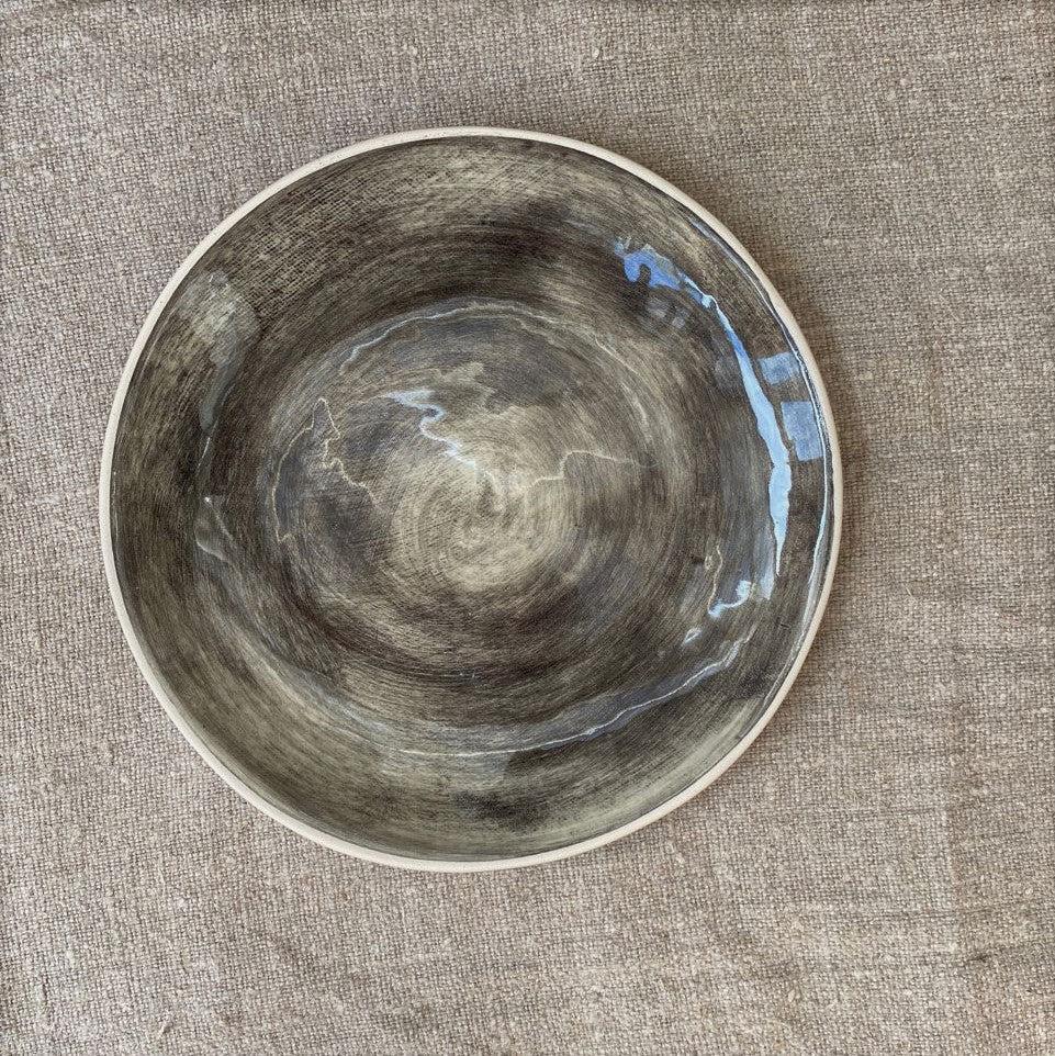 Greige Wonki Ware 23cm Side Plate - Charcoal Wash Or Lace