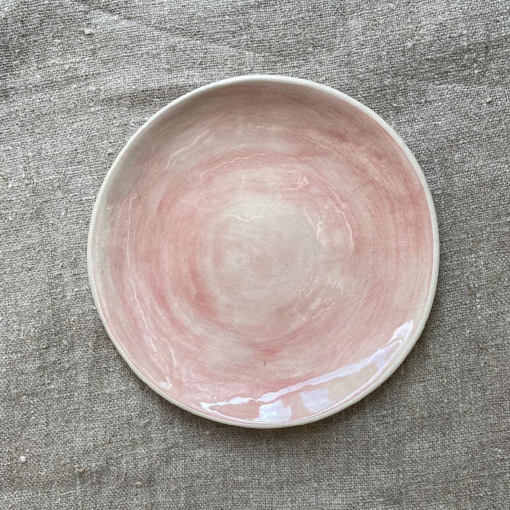 Greige Wonki Ware 23cm Side Plate - Pink Wash Or Lace