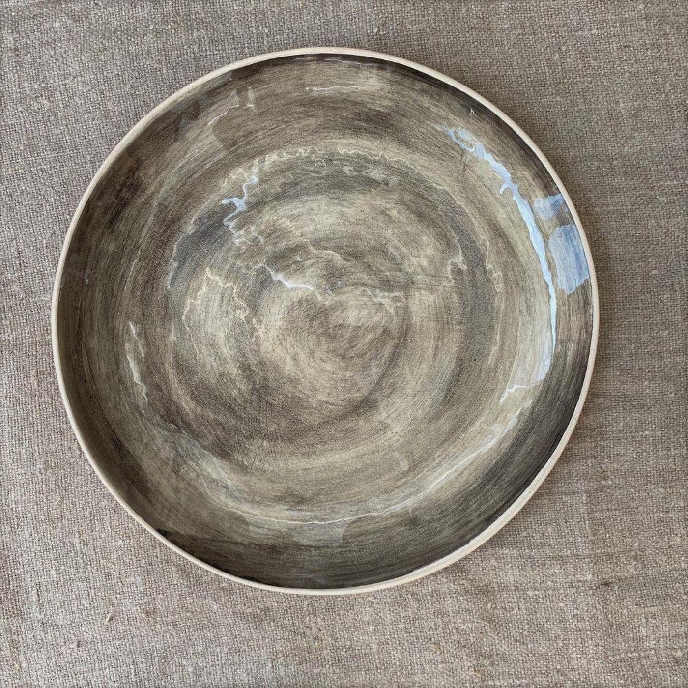 Greige Wonki Ware 28cm Dinner Plate - Charcoal Wash Or Lace
