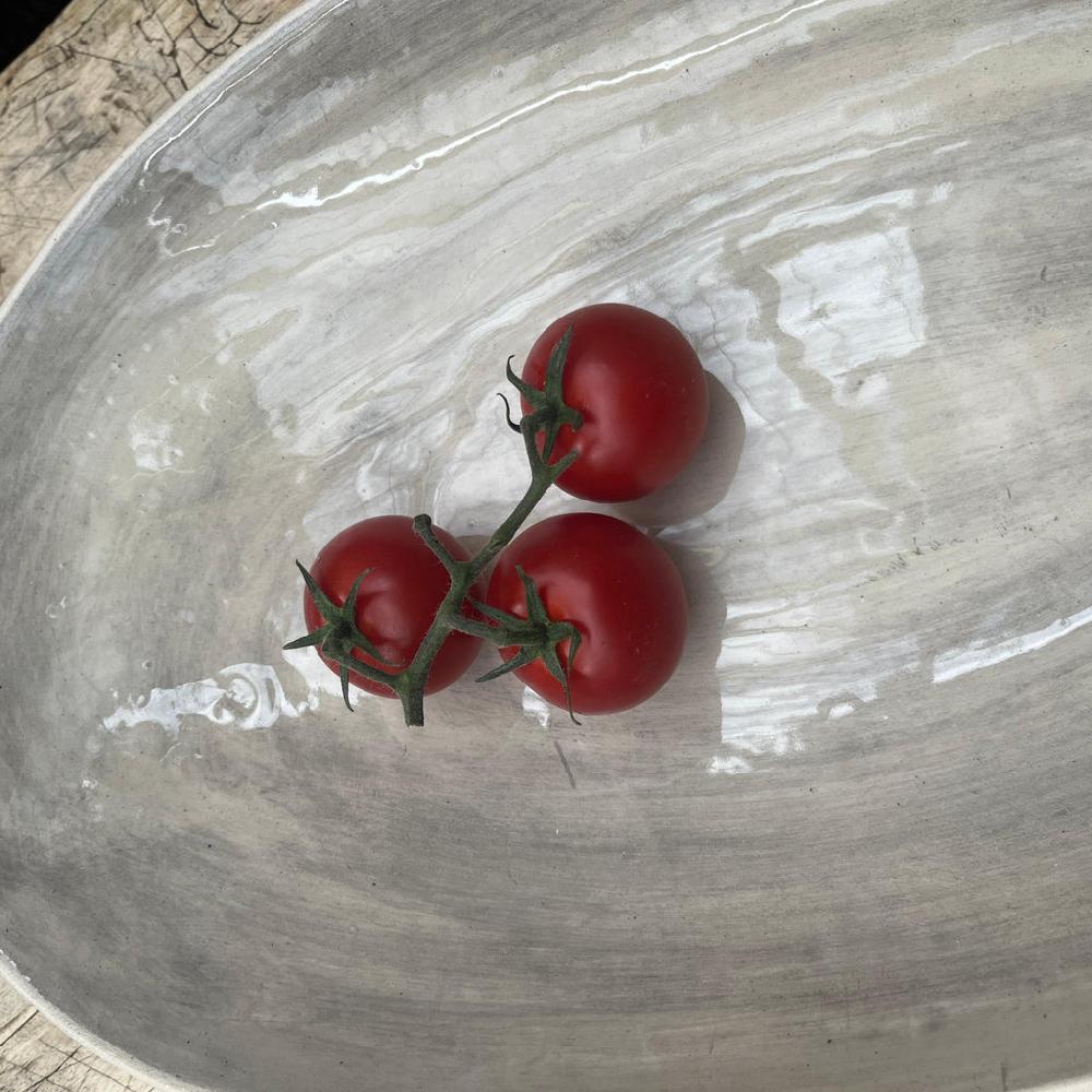 Greige Wonki Ware Oval Bowl - Extra Large - Warm Grey Wash