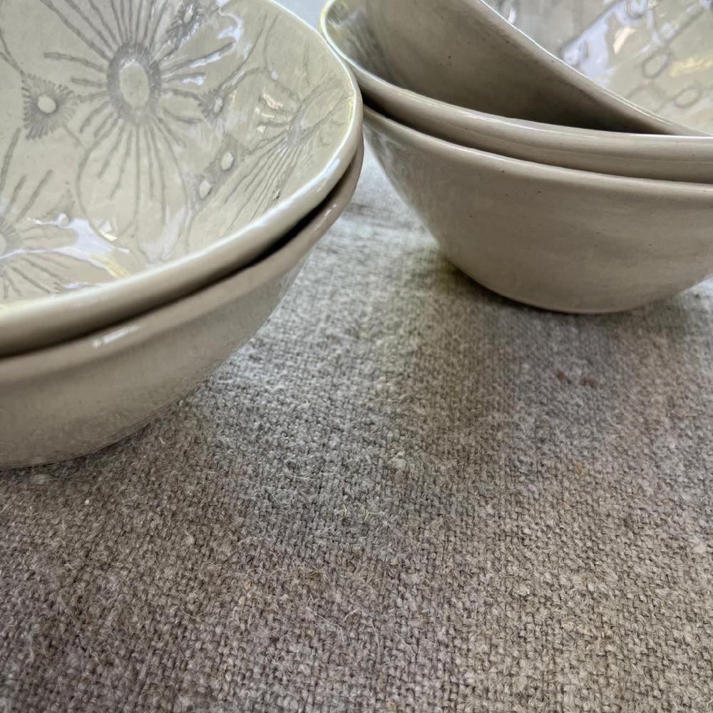 Greige Wonki Ware Pudding Bowl - Warm Grey Lace Or Wash