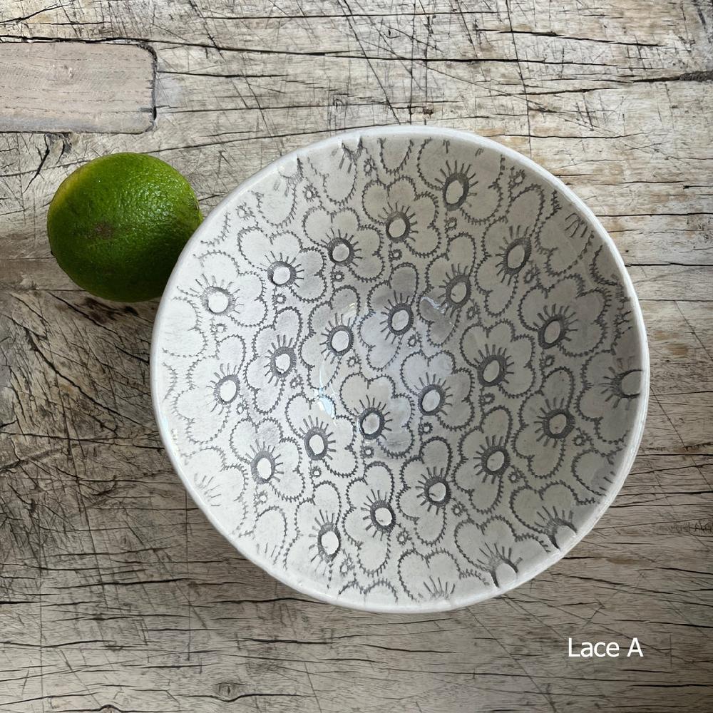 Greige Wonki Ware Pudding Bowl - Warm Grey Lace Or Wash