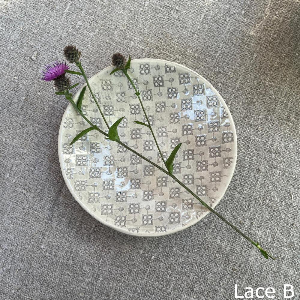 Greige Wonki Ware Salsa Or Tapas Dish - Warm Grey Lace