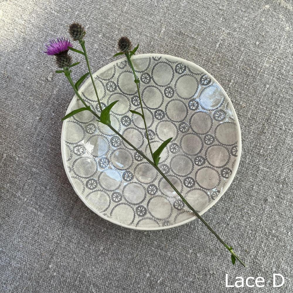 Greige Wonki Ware Salsa Or Tapas Dish - Warm Grey Lace