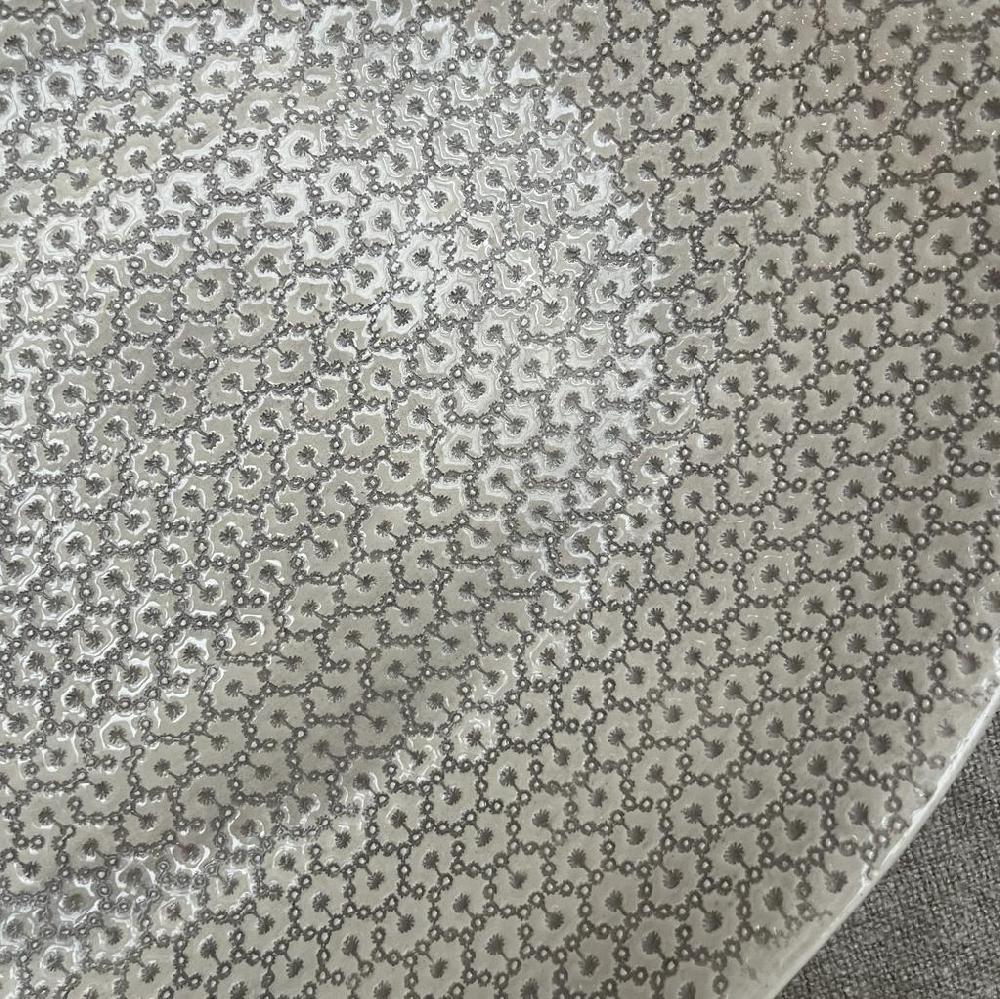 Greige Wonki Ware XL Pebble Oval Platter - Warm Grey Lace