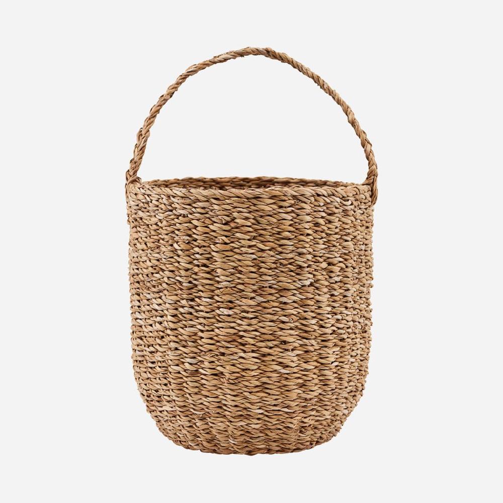 Greige Woven Seagrass Basket - Use - House Doctor Denmark