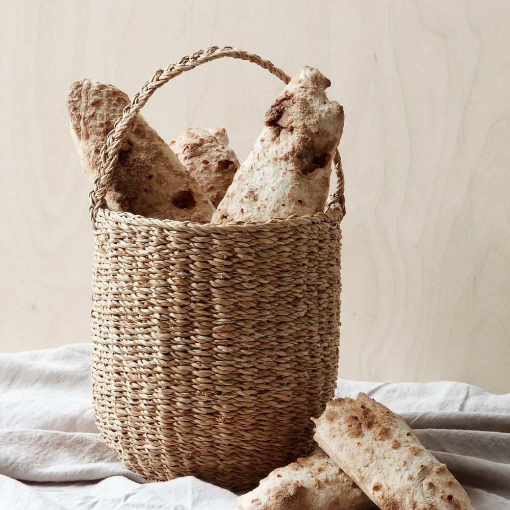 greige Woven Seagrass Basket - Use - House Doctor Denmark