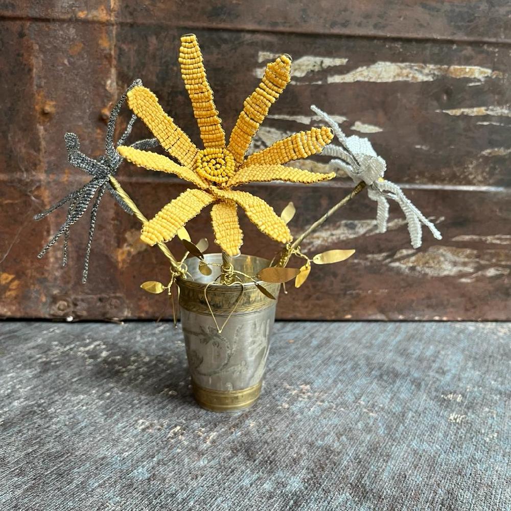 Greige Yellow Beauty Flower Stem - Botanical Range - Walther & Co