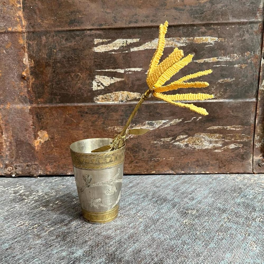 greige Yellow Beauty Flower Stem - Botanical Range - Walther & Co