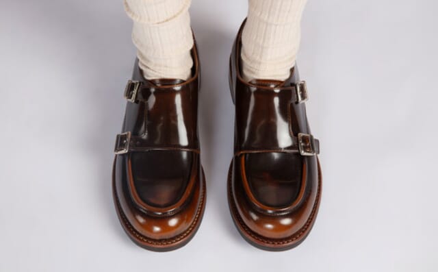 Grenson Andrea | Womens Monk Shoes In Tan Rub Off Leather