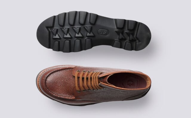 Grenson Anya | Womens Derby Boots In Tan Country Grain Leather