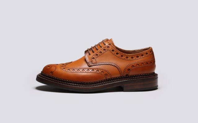 Grenson Archie | Mens Triple Welt Brogues In Tan Leather
