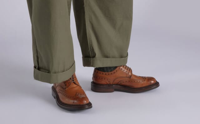 Grenson Archie | Mens Triple Welt Brogues In Tan Leather