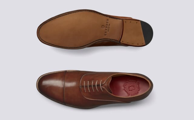 Grenson Bert | Mens Shoes In Tan Leather With Leather Sole Shoes