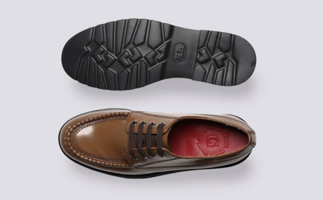 Grenson Blanche | Womens Derby Shoes In Brown Gloss Leather