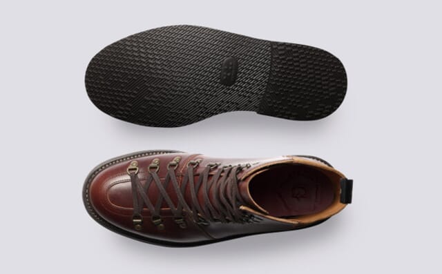 Grenson Brady | Mens Hiker Boots In Brown Leather And Suede