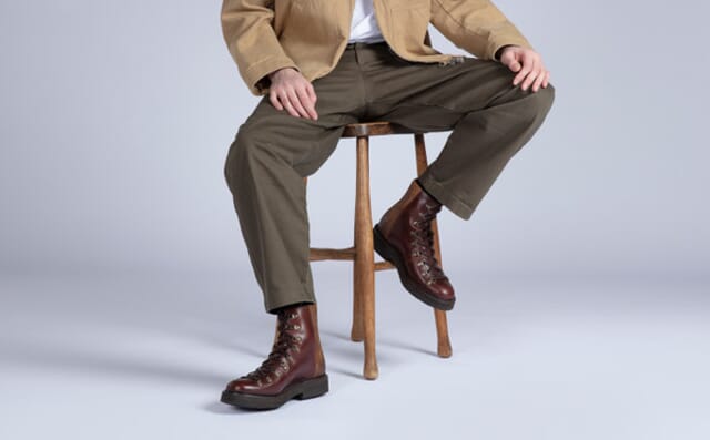 Grenson Brady | Mens Hiker Boots In Brown Leather And Suede