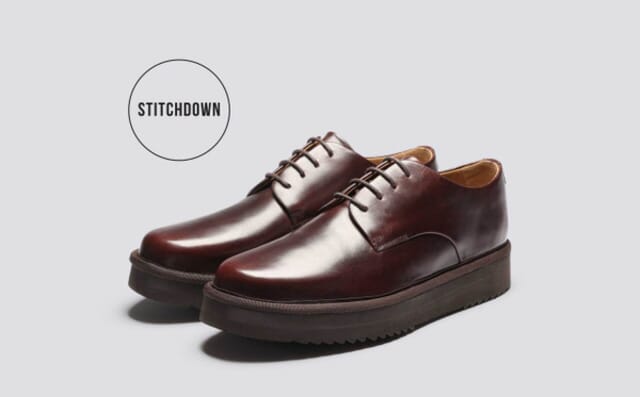 grenson Byron | Mens Derby Shoes in Brown Pull Up Leather