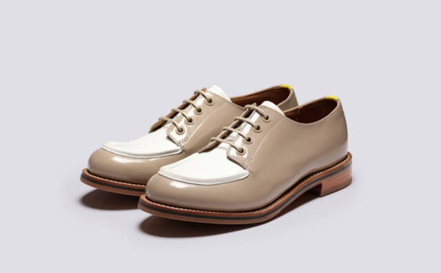 grenson Caitlyn | Womens Derby Shoes in Pink Gloss Leather