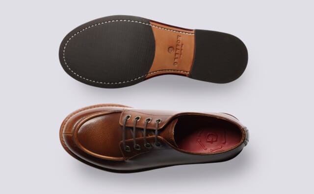 Grenson Caitlyn | Womens Derby Shoes In Tan Grain Leather