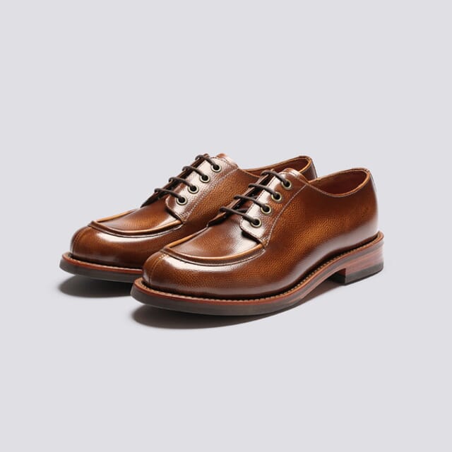 Grenson Caitlyn | Womens Derby Shoes In Tan Grain Leather