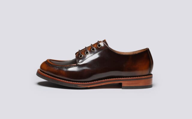 Grenson Caitlyn | Womens Derby Shoes In Tan Rub Off Leather