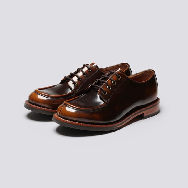 Grenson Caitlyn | Womens Derby Shoes In Tan Rub Off Leather
