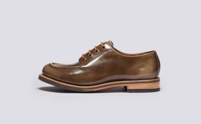 Grenson Caitlyn | Womens Derby Shoes In Taupe Rub Off Leather