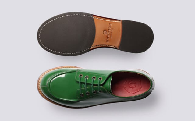 Grenson Caitlyn | Womens Shoes In Green Gloss Leather