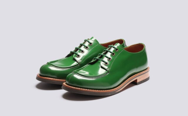 grenson Caitlyn | Womens Shoes in Green Gloss Leather