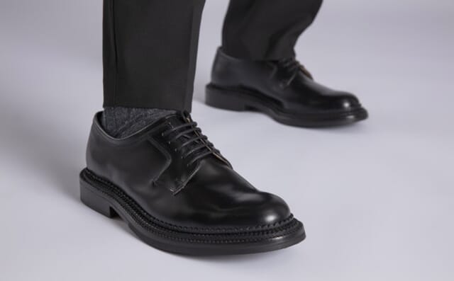 Grenson Camden | Mens Triple Welt Shoes In Black Leather