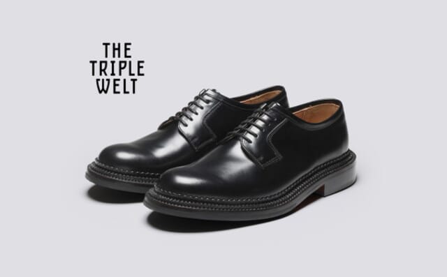 grenson Camden | Mens Triple Welt Shoes in Black Leather
