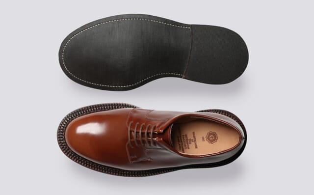 Grenson Camden | Mens Triple Welt Shoes In Mid Brown Leather