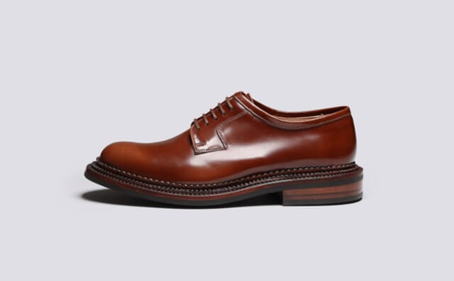 Grenson Camden | Mens Triple Welt Shoes In Mid Brown Leather