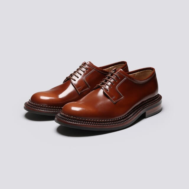 Grenson Camden | Mens Triple Welt Shoes In Mid Brown Leather