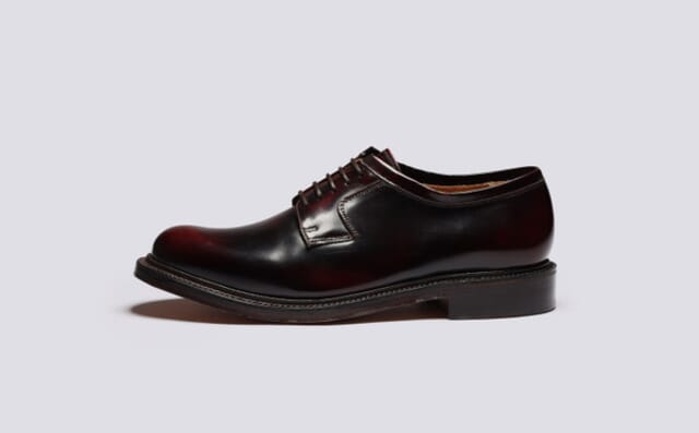 Grenson Camden | Mens Wholecut Derby In Burgundy Leather