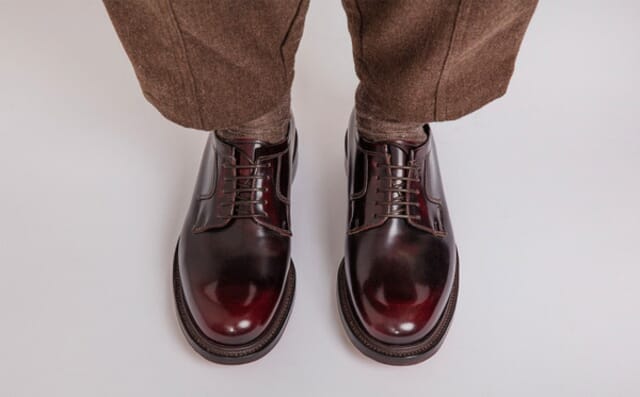 Grenson Camden | Mens Wholecut Derby In Burgundy Leather