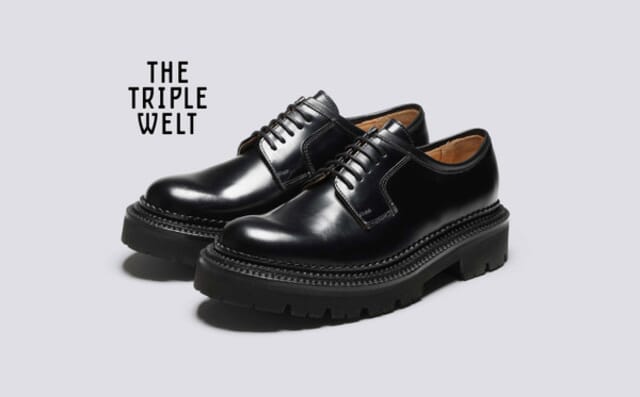 grenson Camden | Womens Triple Welt Shoes in Black Leather