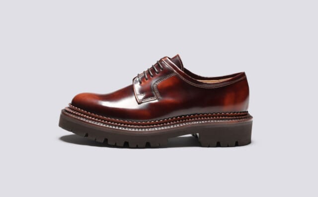 Grenson Camden | Womens Triple Welt Shoes In Brick Rub Off Leather