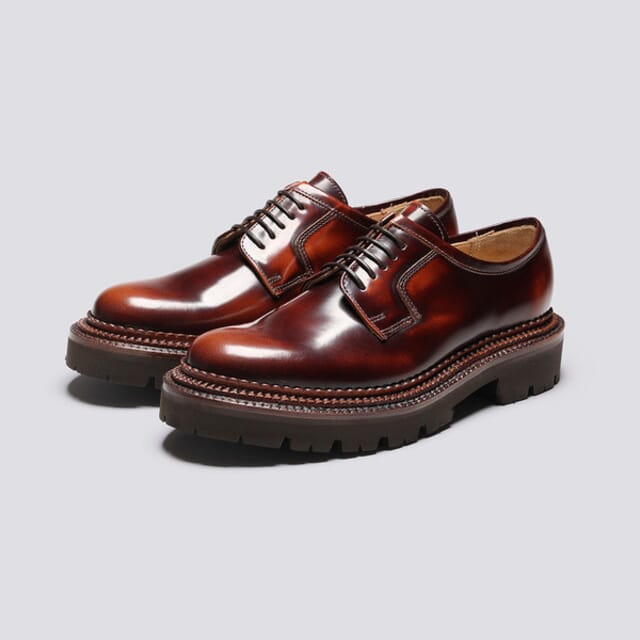 Grenson Camden | Womens Triple Welt Shoes In Brick Rub Off Leather
