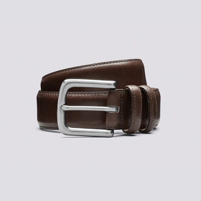 Grenson Casual Belt New Oak | Hand Painted Italian Leather Belt In New Oak Shoes