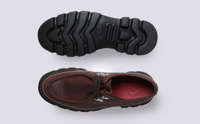 Grenson Clark | Mens Derby Shoes In Brown Grain Leather
