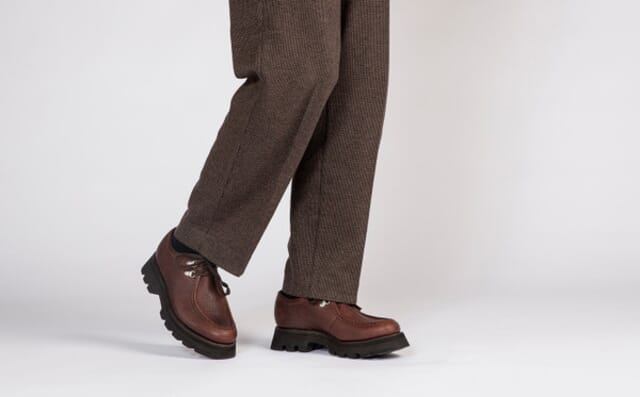 Grenson Clark | Mens Derby Shoes In Brown Grain Leather