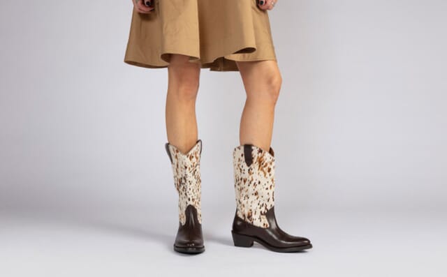 Grenson Clodagh | Womens Western Boots In Brown Leather