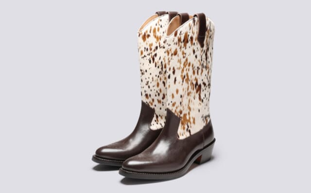 grenson Clodagh | Womens Western Boots in Brown Leather