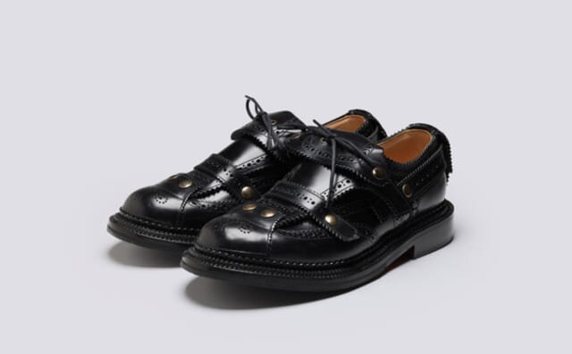 grenson CRAIG GREEN + Grenson | Mens Brogues in Black Leather Shoes