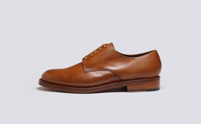 Grenson Curt | Mens Derby Shoes In Light Tan Dipped Leather