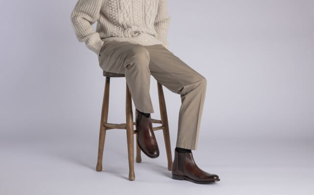 Grenson Declan | Mens Chelsea Boots In Dark Brown Leather