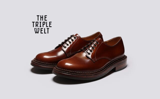 grenson Dermot | Mens Shoes in Mid Brown with Triple Welt